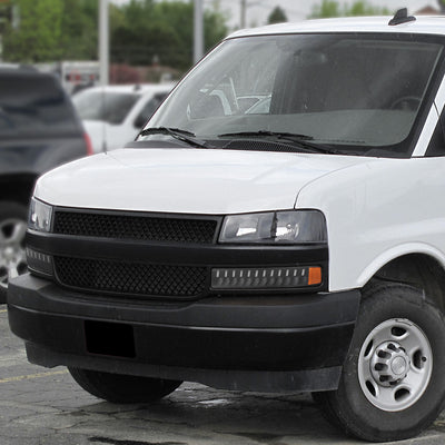 LED DRL Sequential Signal Bumper Lights <br> 03-23 Chevy/GMC Express Savana 1500 2500 3500