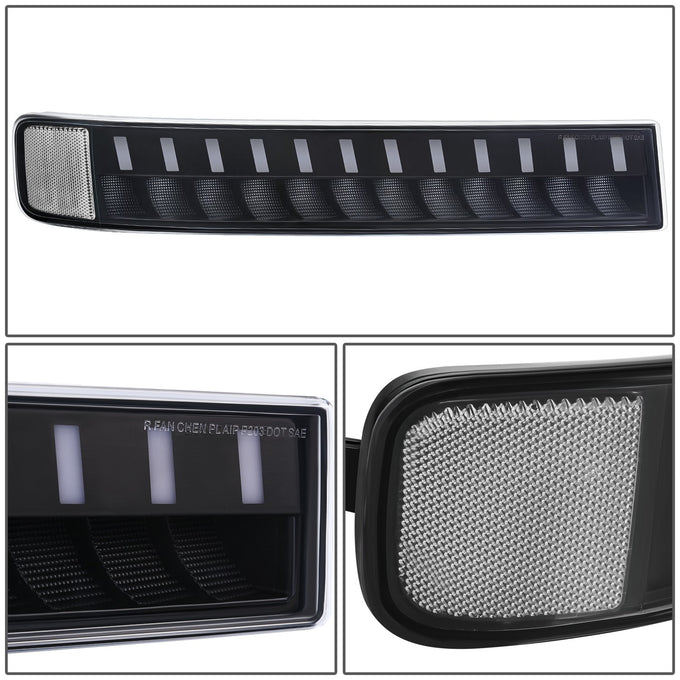 LED DRL Sequential Signal Bumper Lights <br> 03-23 Chevy/GMC Express Savana 1500 2500 3500