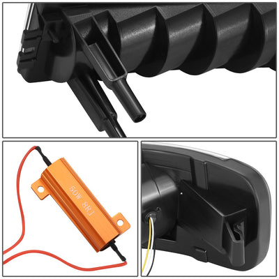 LED DRL Sequential Signal Bumper Lights <br> 03-23 Chevy/GMC Express Savana 1500 2500 3500