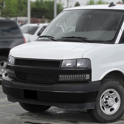 LED DRL Sequential Signal Bumper Lights <br> 03-23 Chevy/GMC Express Savana 1500 2500 3500