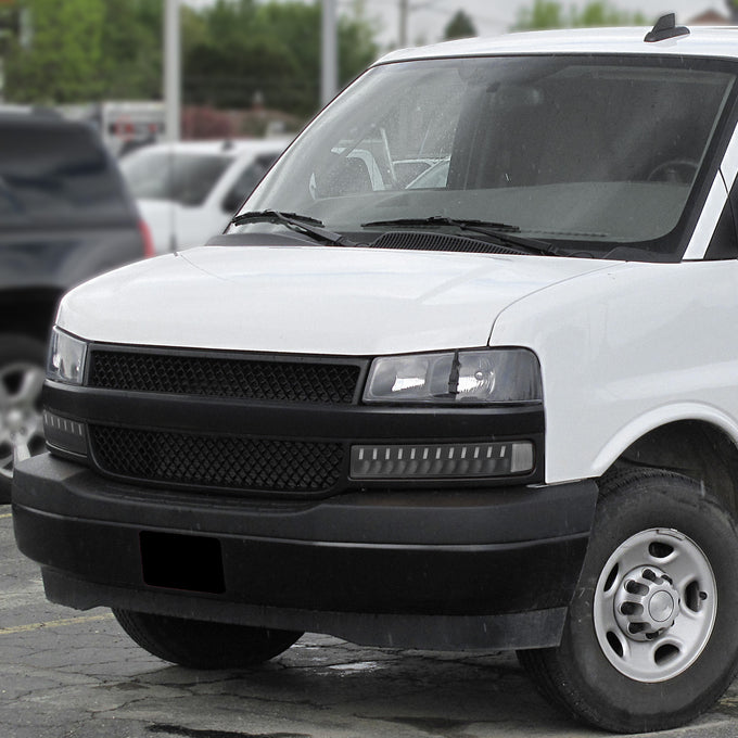 LED DRL Sequential Signal Bumper Lights <br> 03-23 Chevy/GMC Express Savana 1500 2500 3500