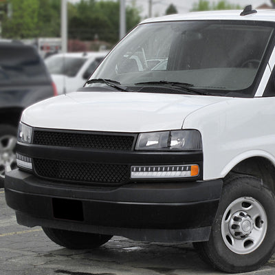 LED DRL Sequential Signal Bumper Lights <br> 03-23 Chevy/GMC Express Savana 1500 2500 3500