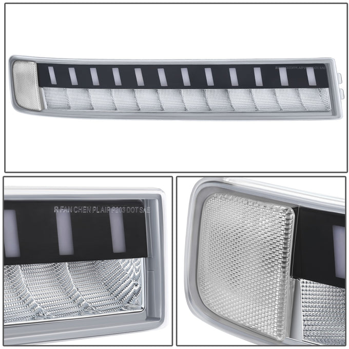 LED DRL Sequential Signal Bumper Lights <br> 03-23 Chevy/GMC Express Savana 1500 2500 3500