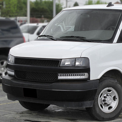 LED DRL Sequential Signal Bumper Lights <br> 03-23 Chevy/GMC Express Savana 1500 2500 3500