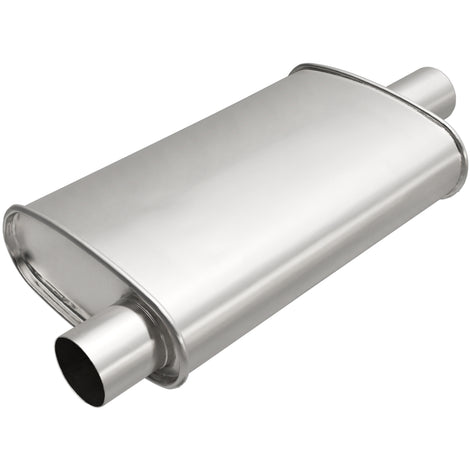 Oval 4.5x9.75x18 inch Muffler <br> 67-72 Dodge Charger Oldsmobile 98, 01-05 Pontiac Aztek