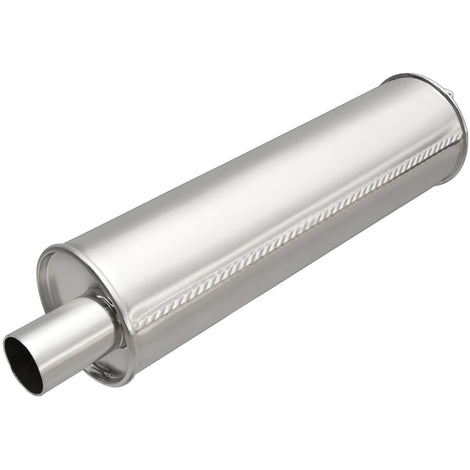 Round 6x6x24 inch Muffler <br> 75-85 Chevy P30, 75-79 Ford F-150 Ford F-250 F-350
