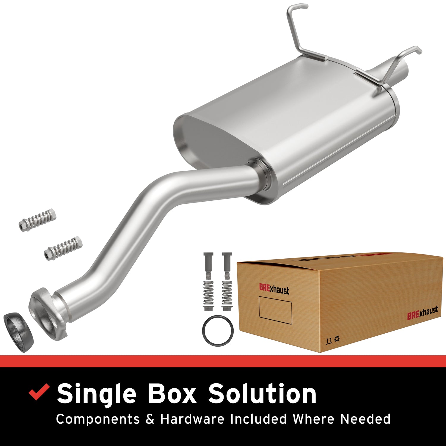 Exhaust Direct-Fit Muffler Kit<br> 02-06 Honda Civic, Acura RSX 2.0L