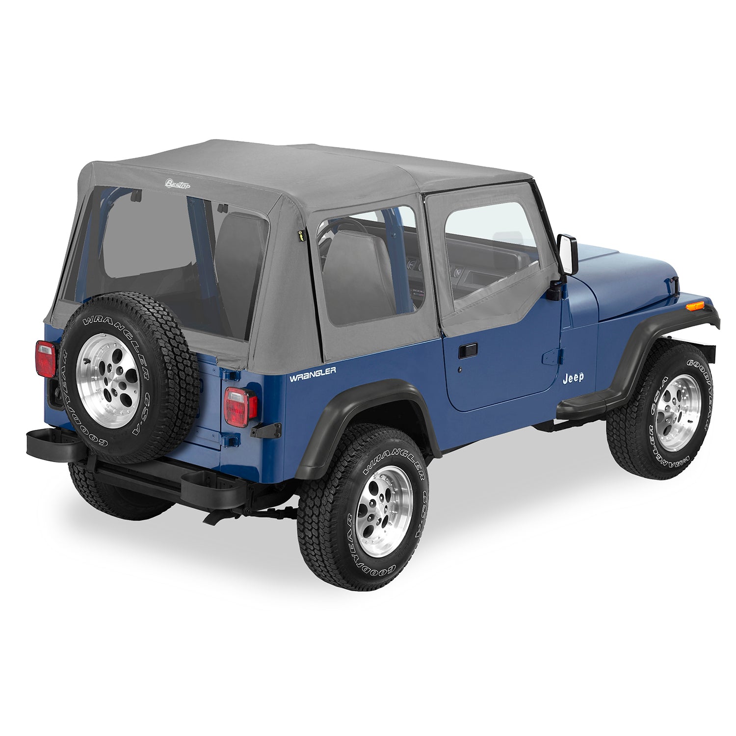 Charcoal / Gray Replace-A-Top for OEM Hardware<br>88-95 Jeep Wrangler