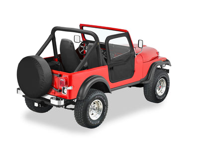 Black Denim Full 2-Piece Fabric Doors<br>76-86 Jeep CJ7