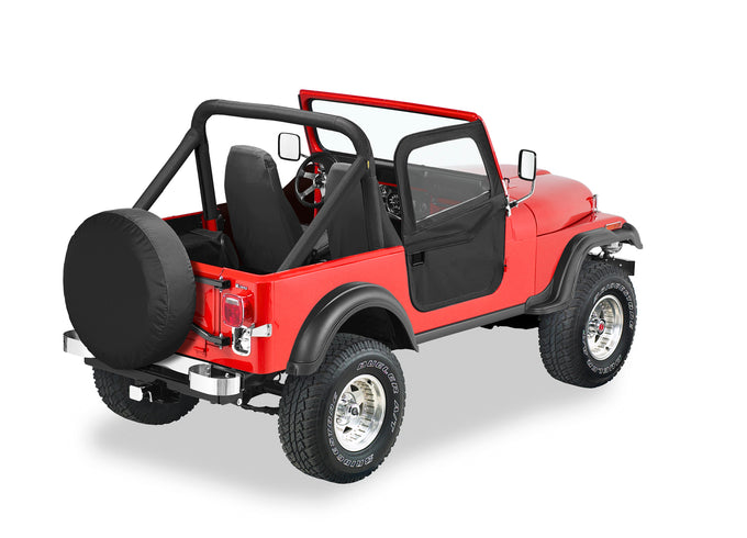 Black Denim Full 2-Piece Fabric Doors<br>76-86 Jeep CJ7