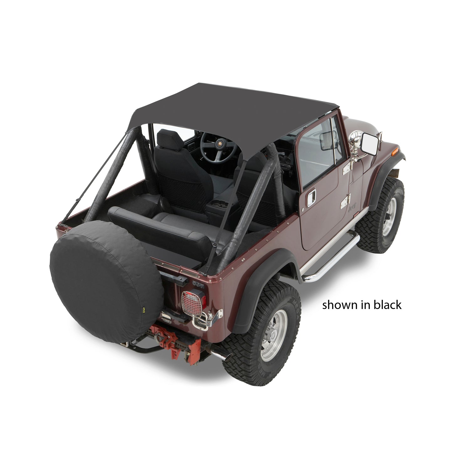 Tan Traditional Bikini Top for Jeep<br>81-85 Jeep Scrambler, 87-91 Wrangler, 76-86 CJ7