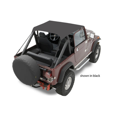 Tan Traditional Bikini Top for Jeep<br>81-85 Jeep Scrambler, 87-91 Wrangler, 76-86 CJ7
