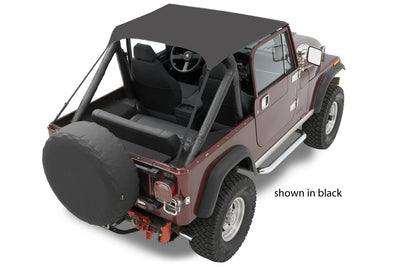 Tan Traditional Bikini Top for Jeep<br>81-85 Jeep Scrambler, 87-91 Wrangler, 76-86 CJ7