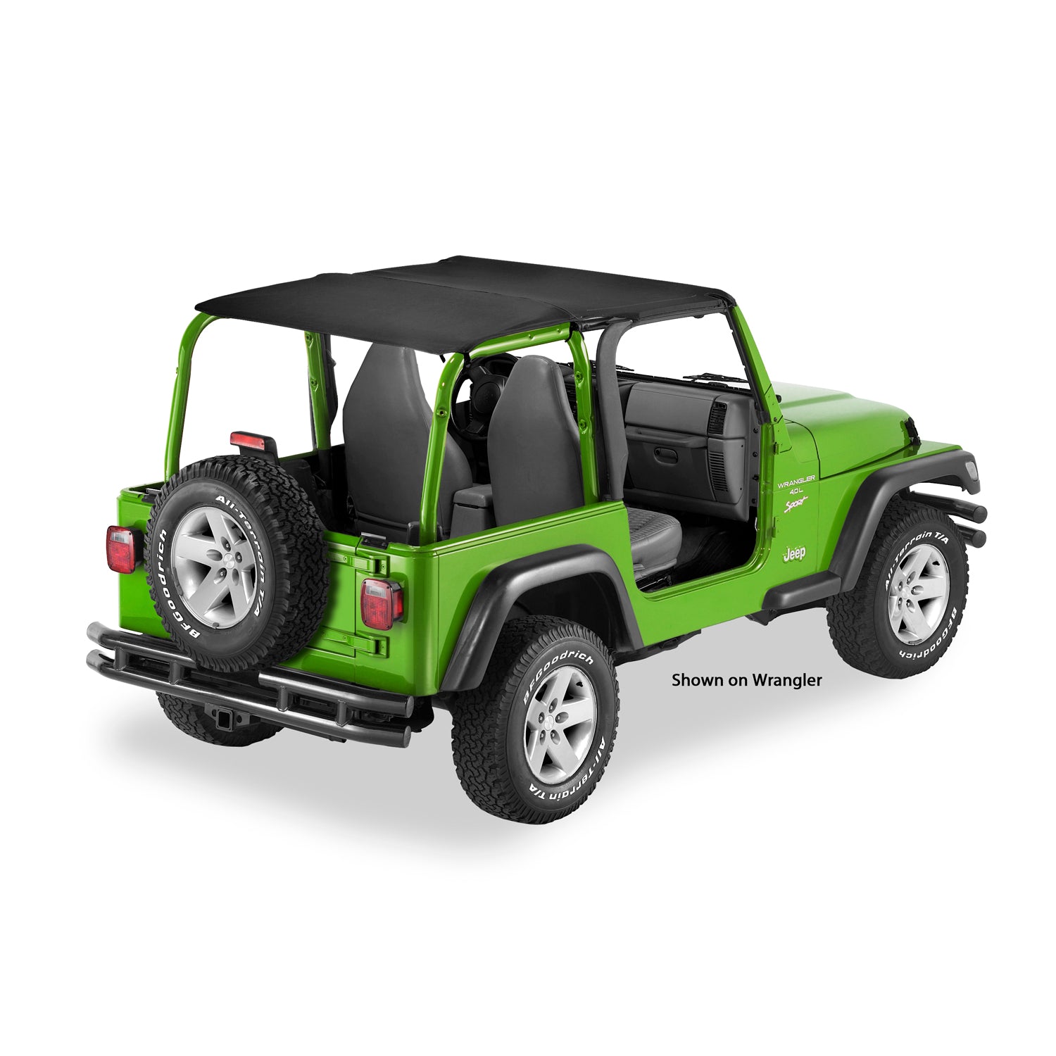 Header Extended Safari Style Bikini Top<br>04-06 Jeep Wrangler