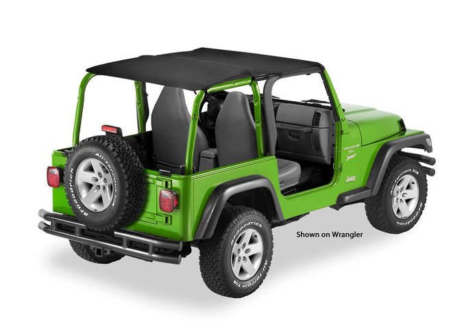 Header Extended Safari Style Bikini Top<br>04-06 Jeep Wrangler