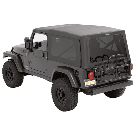 Premium Black Twill Supertop Squareback Soft Top<br>04-06 Jeep Wrangler