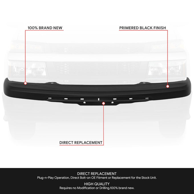 Front Bumper Face Bar (w/ Brackets) <br> 04-12 Chevy Colorado, GMC Canyon