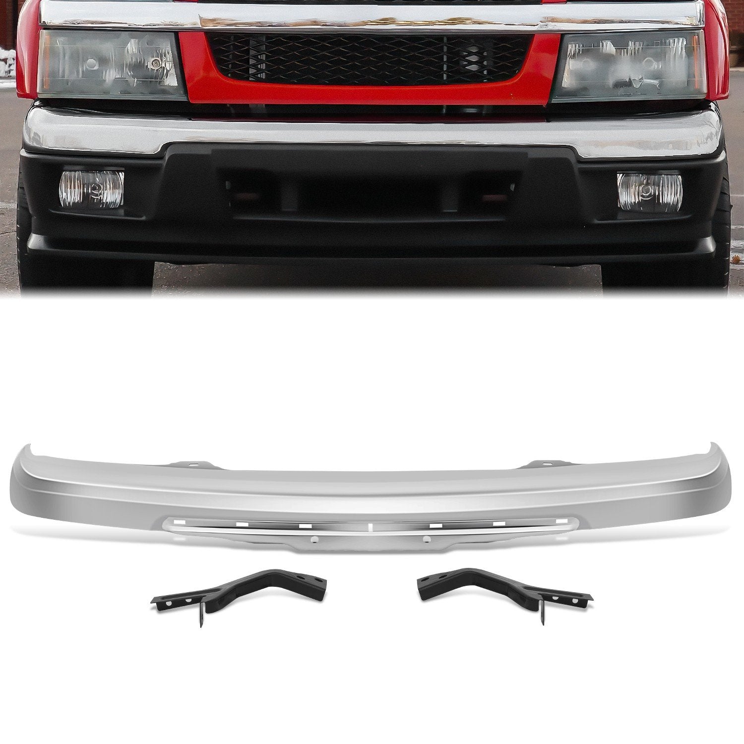 Front Bumper Face Bar (w/ Brackets) <br> 04-12 Chevy Colorado, GMC Canyon