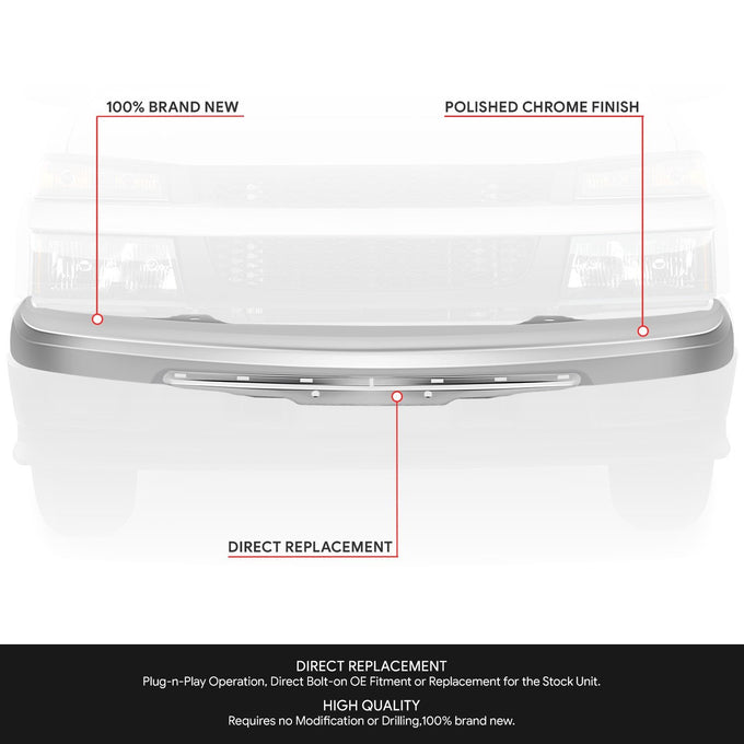 Front Bumper Face Bar (w/ Brackets) <br> 04-12 Chevy Colorado, GMC Canyon