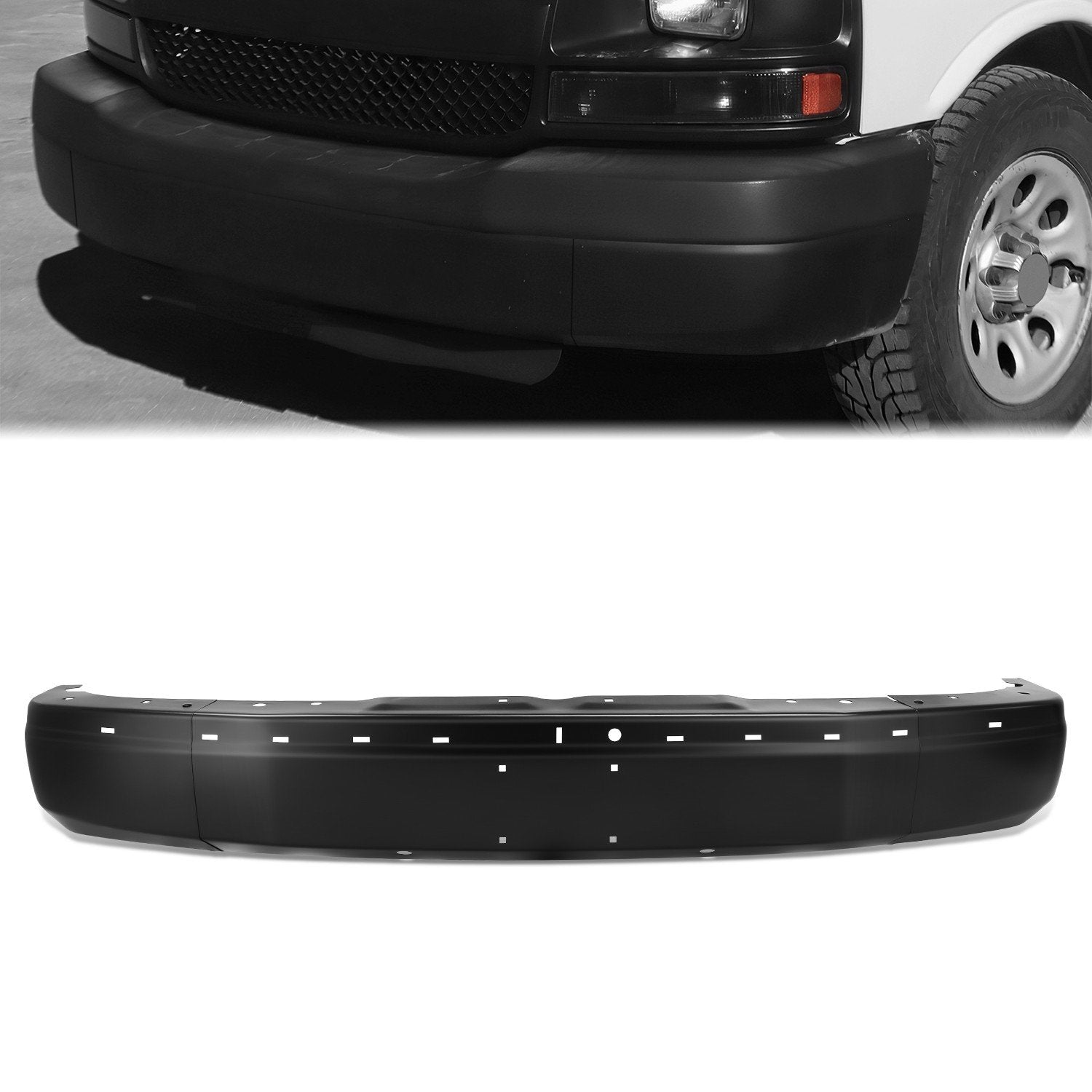 Modular Style Front Bumper <br>03-14 Chevy Express, GMC Savana 1500 2500 3500