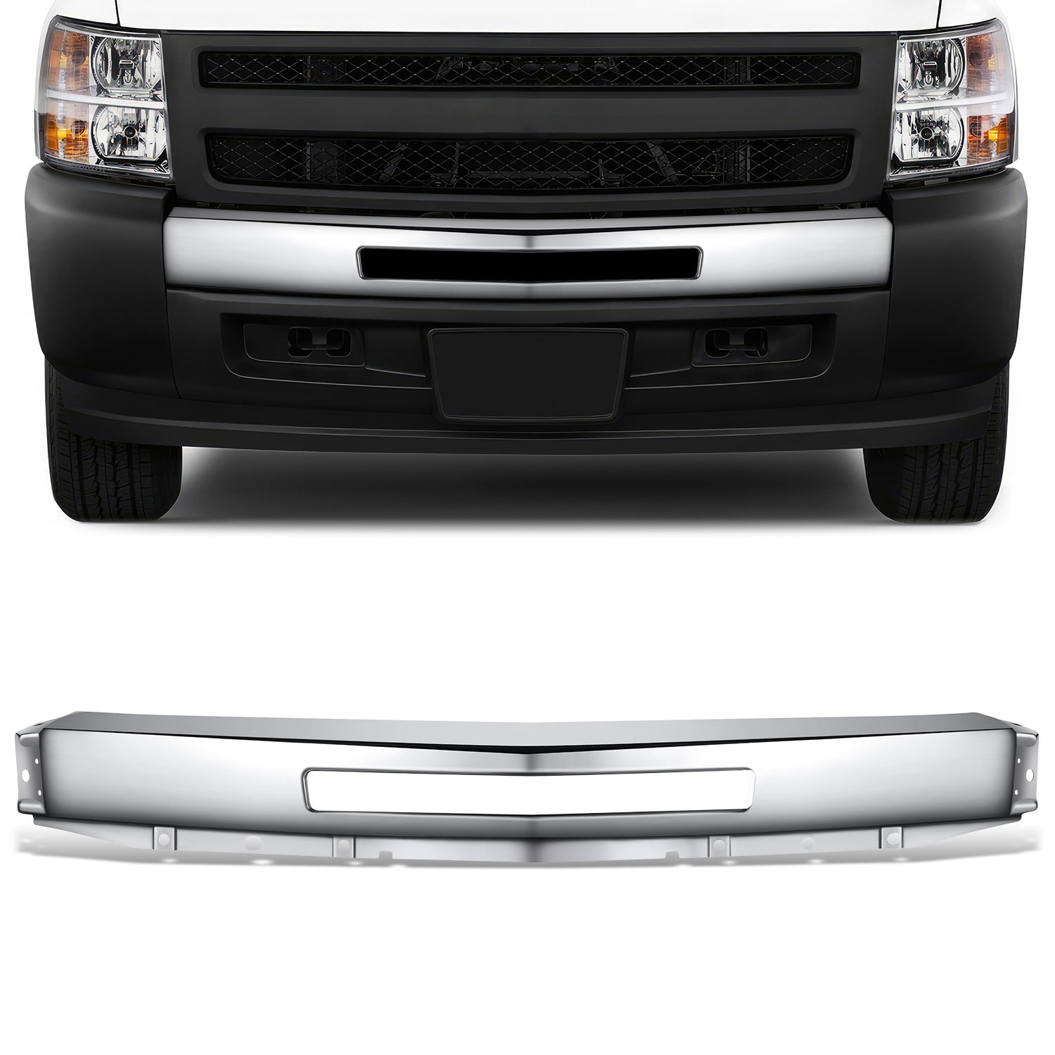 Front Bumper (w/Air Intake Cutout) <br>07-13 Chevy Silverado 1500