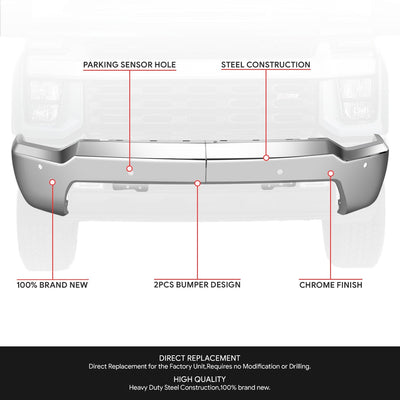Modular Style Front Bumper w/ Parking Sensor Holes <br>20-23 Chevy Silverado 2500 3500 HD