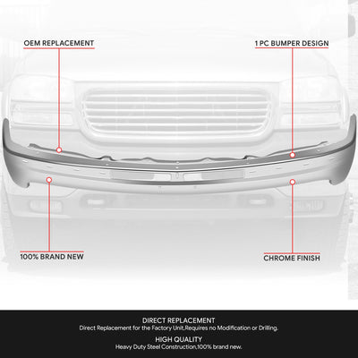 Front Bumper Face Bar <br> 99-02 Chevy/GMC Silverado Sierra 1500 2500 3500