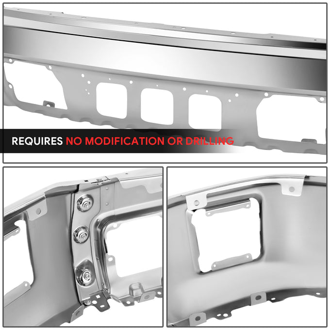 Modular Style Chrome Steel Front Bumper Face Bar<br>14-15 GMC Sierra 1500