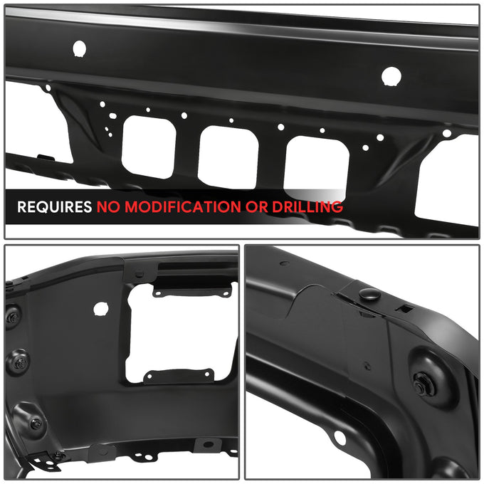 Modular Style Primered Black Front Bumper Face Bar<br>14-15 GMC Sierra 1500