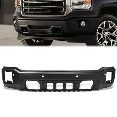 Modular Style Primered Black Front Bumper Face Bar<br>14-15 GMC Sierra 1500