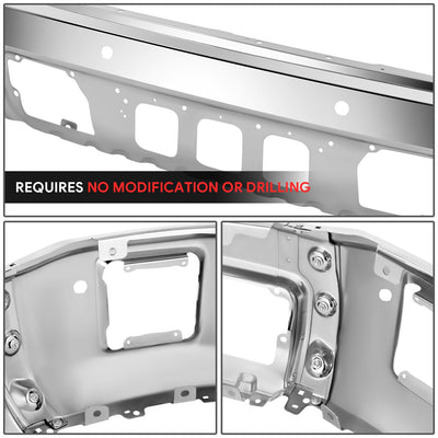Modular Style Polished Chrome Front Bumper Face Bar<br>14-15 GMC Sierra 1500