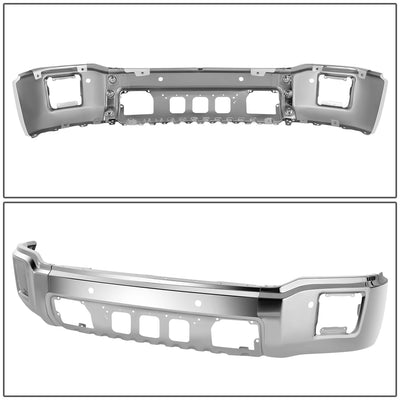 Modular Style Polished Chrome Front Bumper Face Bar<br>14-15 GMC Sierra 1500