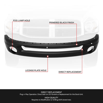 Front Bumper Face Bar <br> 02-08 Dodge Ram 1500 2500 3500