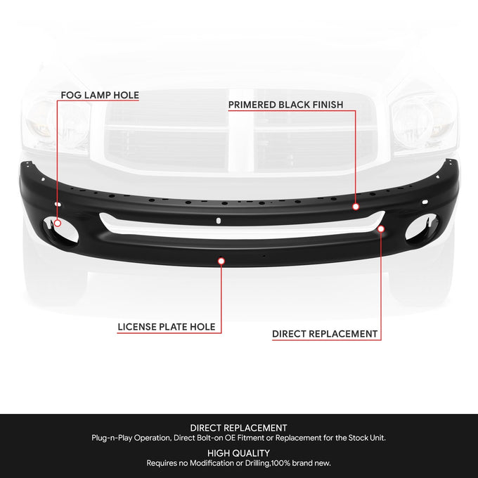 Front Bumper Face Bar <br> 02-08 Dodge Ram 1500 2500 3500