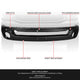 Modular Style Primered Black Front Bumper Face Bar<br>02-08 Dodge RAM 1500,03-05 RAM 2500 RAM 3500