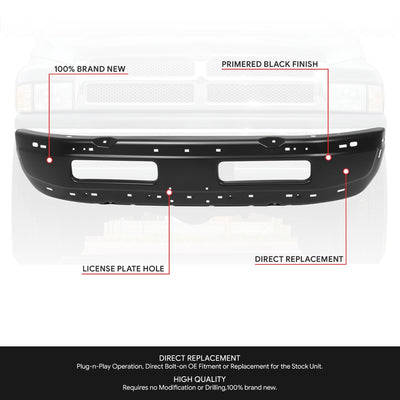 Front Bumper Face Bar <br> 94-95 Dodge Ram 1500 2500 3500