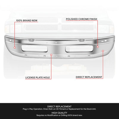 Front Bumper Face Bar <br> 94-95 Dodge Ram 1500 2500 3500