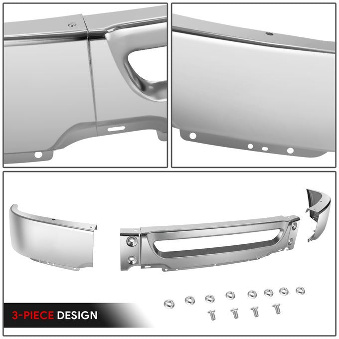 Modular Style Polished Chrome Front Bumper Face Bar<br>06-08 Ford F-150