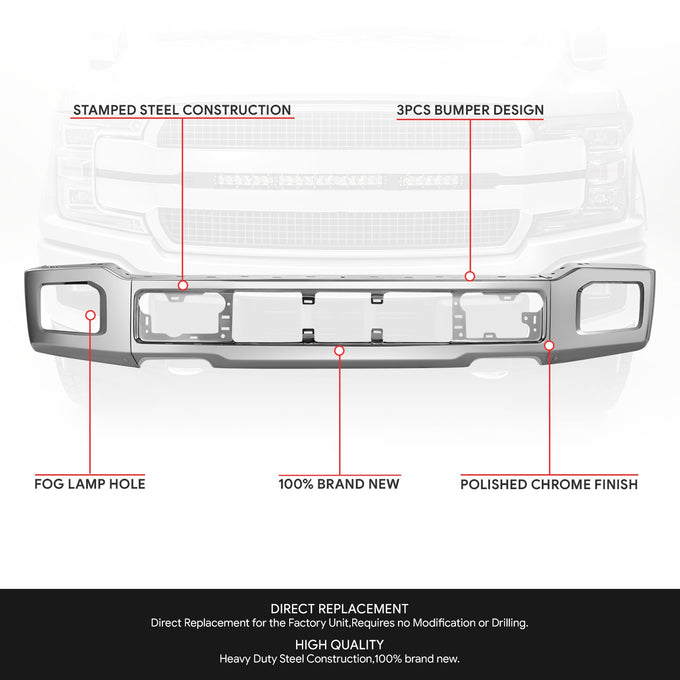 Modular Style Front Bumper<br>18-20 Ford F-150
