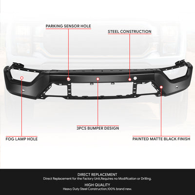 Modular Style Front Bumper Face Bar <br> 21-23 Ford F-150