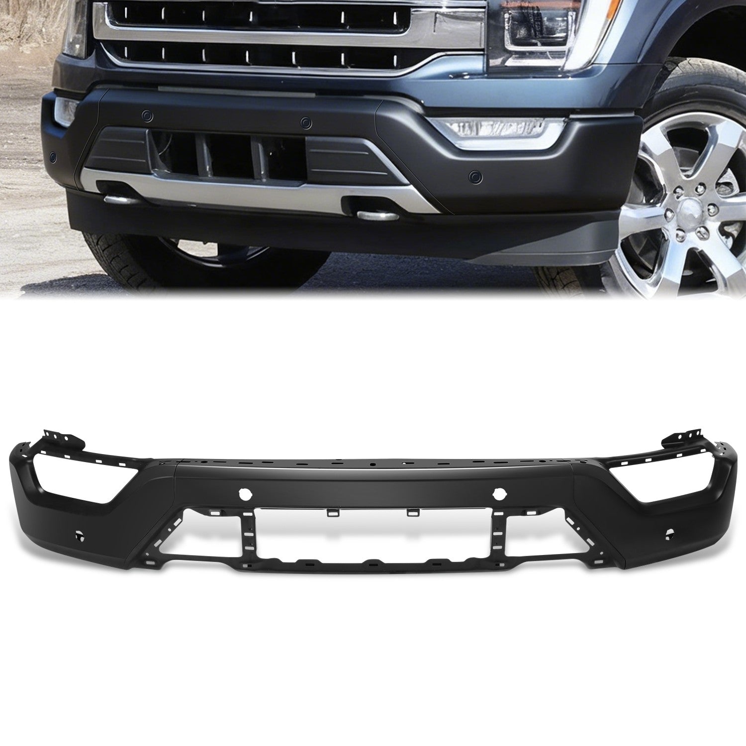 Modular Style Front Bumper w/ Parking Distance Holes<br>21-23 Ford F-150