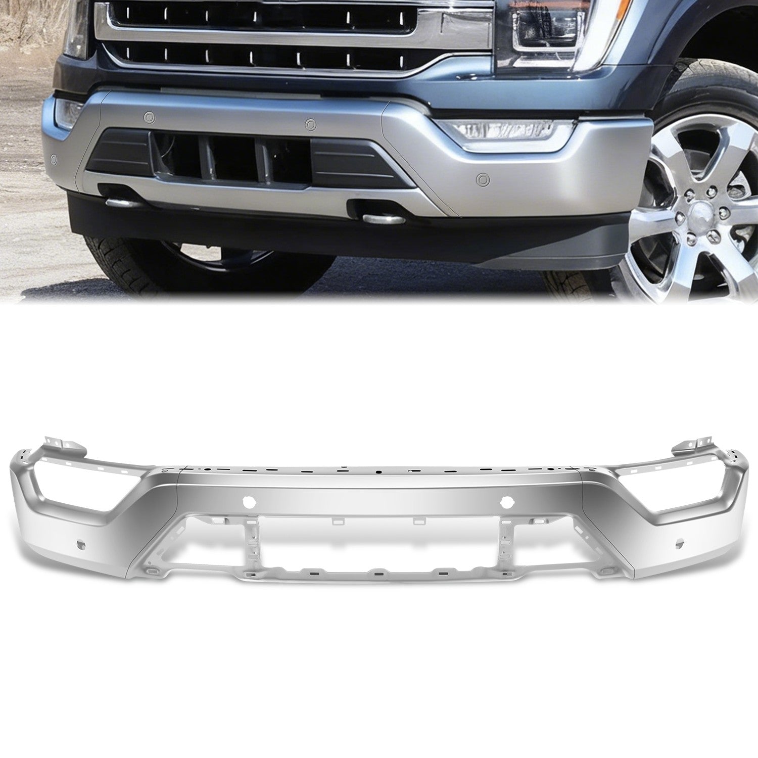 Modular Style Front Bumper w/ Parking Distance Holes<br>21-23 Ford F-150