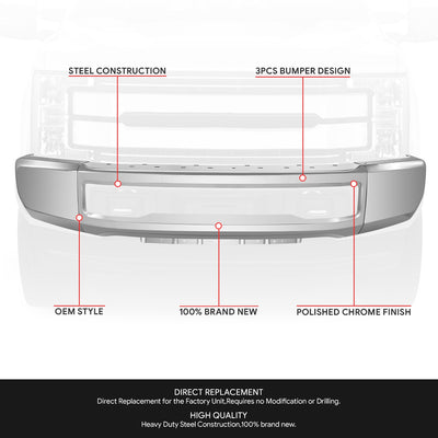 Modular Style Front Bumper Face Bar <br>17-19 Ford F-250 F-350 Super Duty