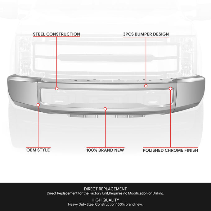 Modular Style Front Bumper Face Bar <br>17-19 Ford F-250 F-350 Super Duty