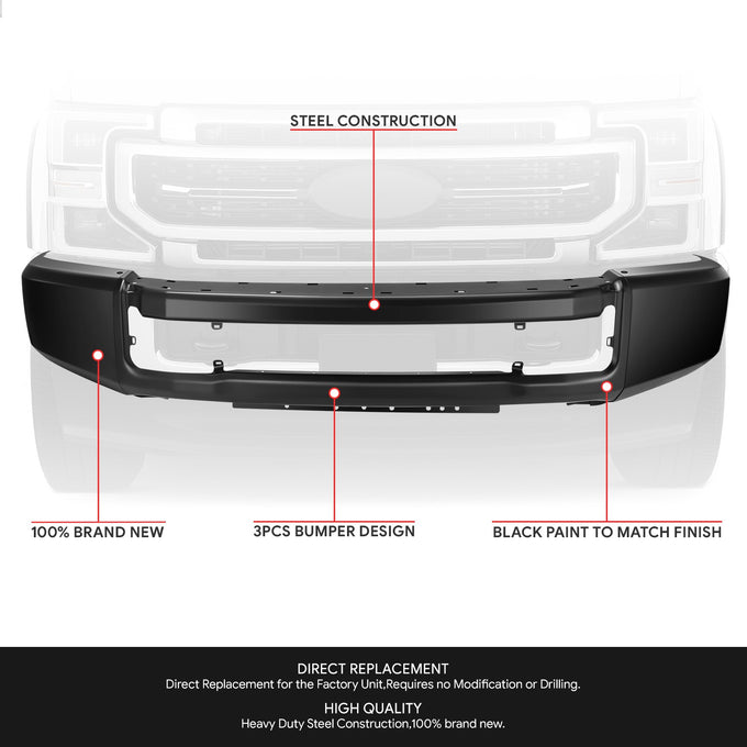 Modular Style Front Bumper Face Bar <br> 20-22 Ford F-250 F-350 Super Duty