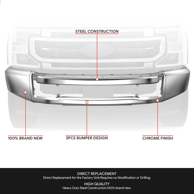 Modular Style Front Bumper Face Bar<br>20-22 Ford F-250 F-350 Super Duty