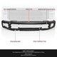 Painted Matte Black Front Bumper Face Bar w/ Fog Lamps<br>23-26 F-250 F-350 Super Duty