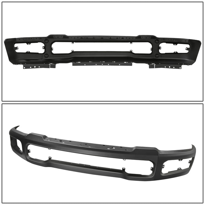 Painted Matte Black Front Bumper Face Bar w/ Fog Lamps<br>23-26 F-250 F-350 Super Duty