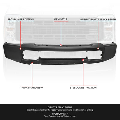 Modular Style Front Bumper w/ Adaptive Cruise Control<br>23-26 Ford F-250 F-350 Super Duty