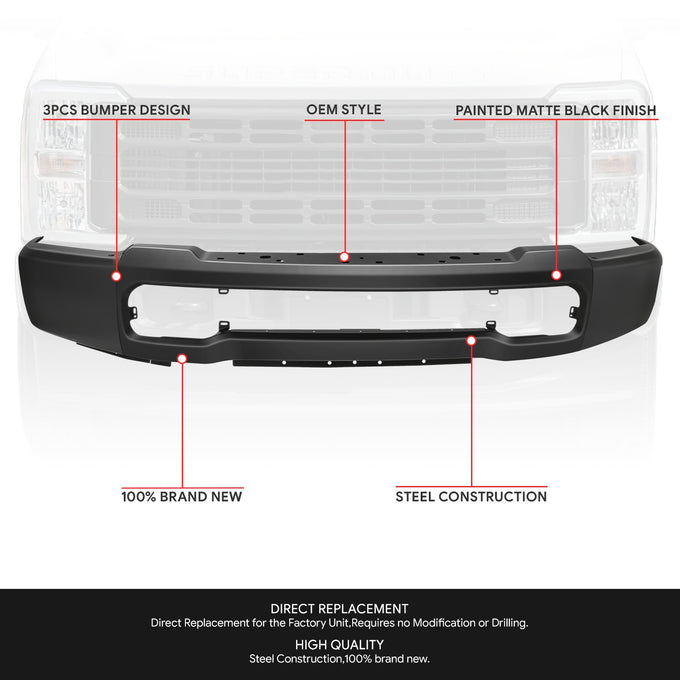 Modular Style Front Bumper w/ Adaptive Cruise Control<br>23-26 Ford F-250 F-350 Super Duty